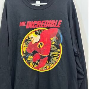 Disney Pixar Mr. Incredible Graphic Tee Black Oversized Gildan Ultra Cotton XL